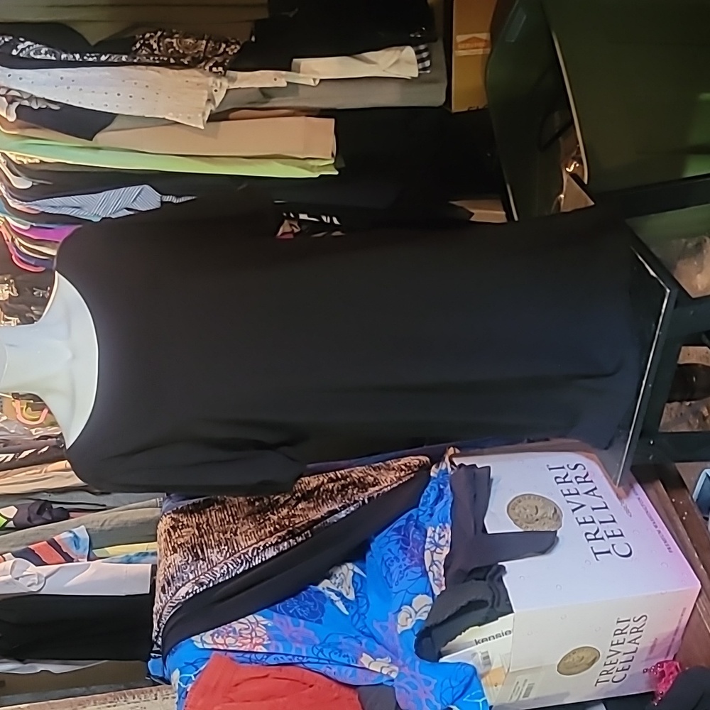 NWT Karen Scott black cotton stretchy dress. Size L or XL